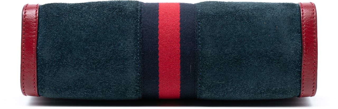 Gucci Small Suede Ophidia Chain Crossbody Blauw