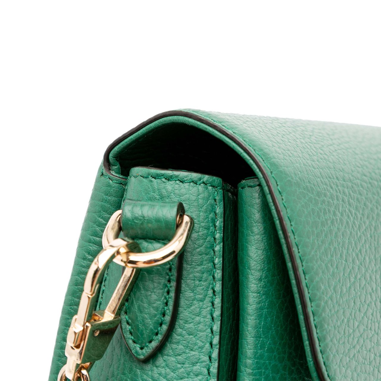 Gucci Small Dollar Calfskin Interlocking G Crossbody Groen