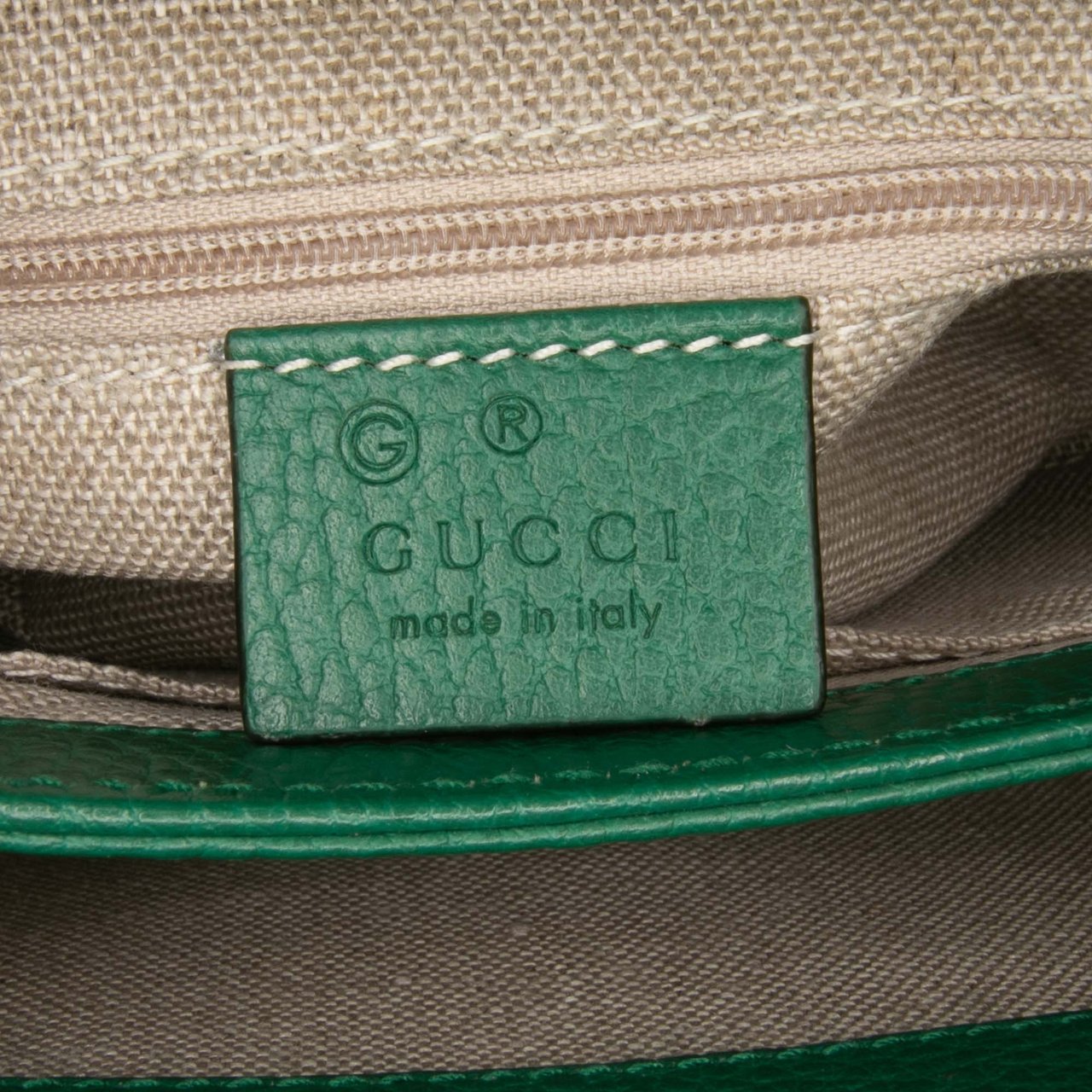 Gucci Small Dollar Calfskin Interlocking G Crossbody Groen