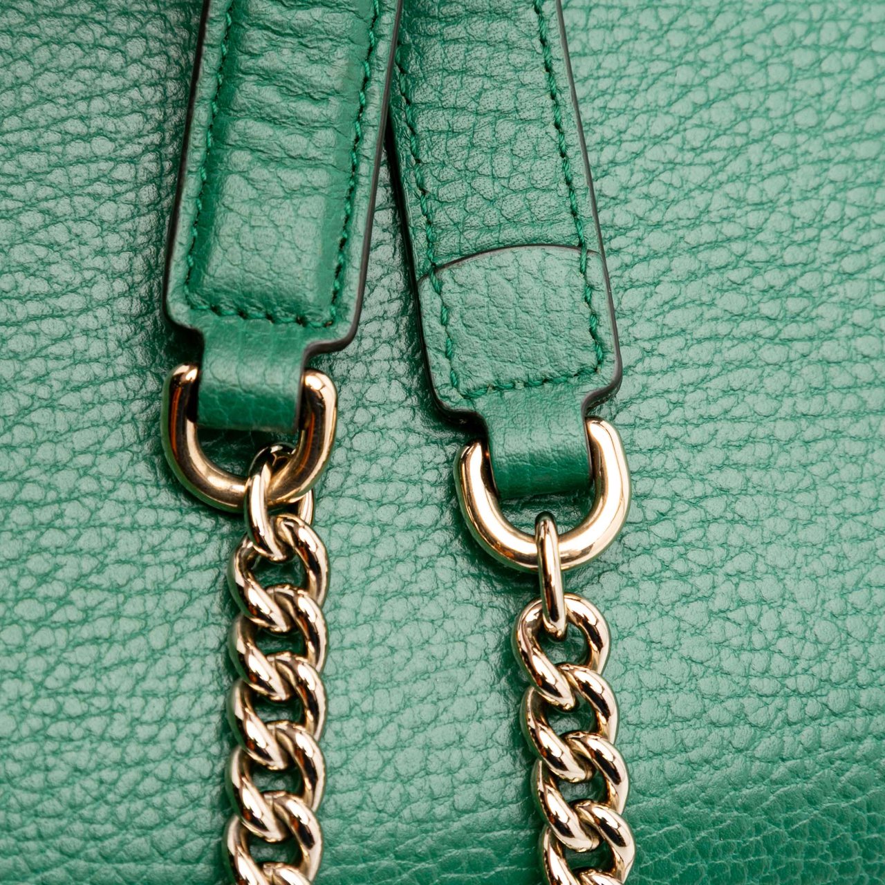 Gucci Small Dollar Calfskin Interlocking G Crossbody Groen