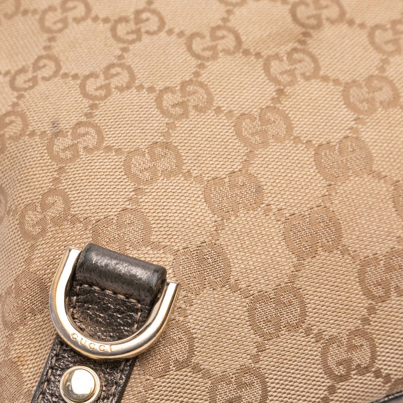 Gucci GG Canvas Abbey D Ring Crossbody Bruin