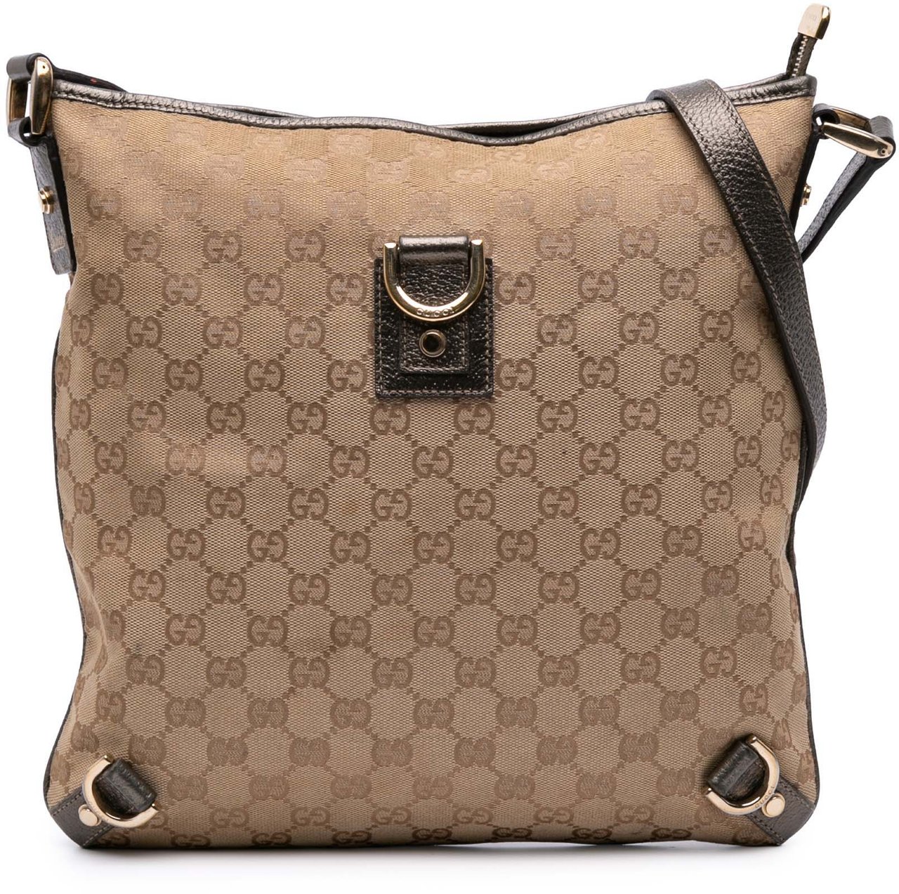Gucci GG Canvas Abbey D Ring Crossbody Bruin