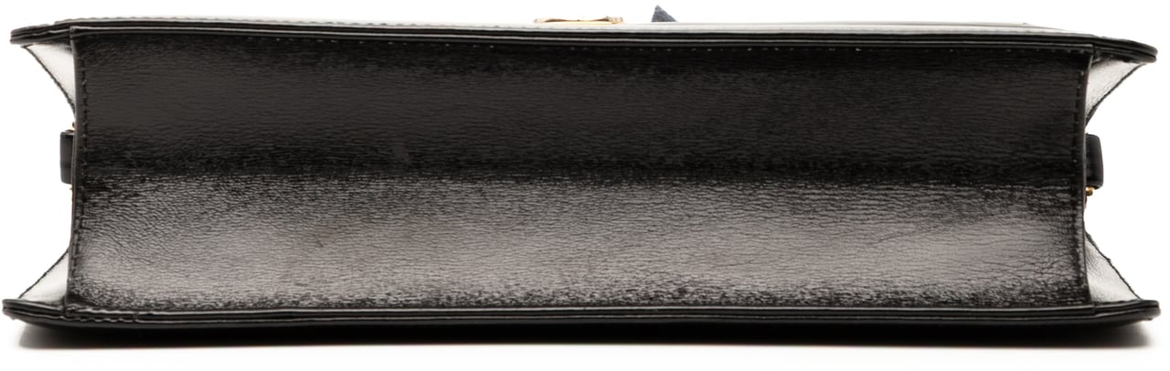 Gucci Leather Flap Crossbody Zwart