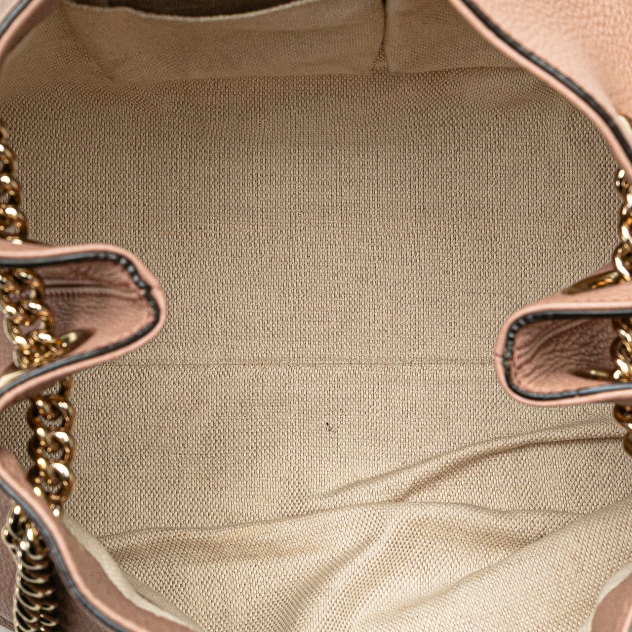 Gucci Medium Leather Soho Chain Tote Bruin