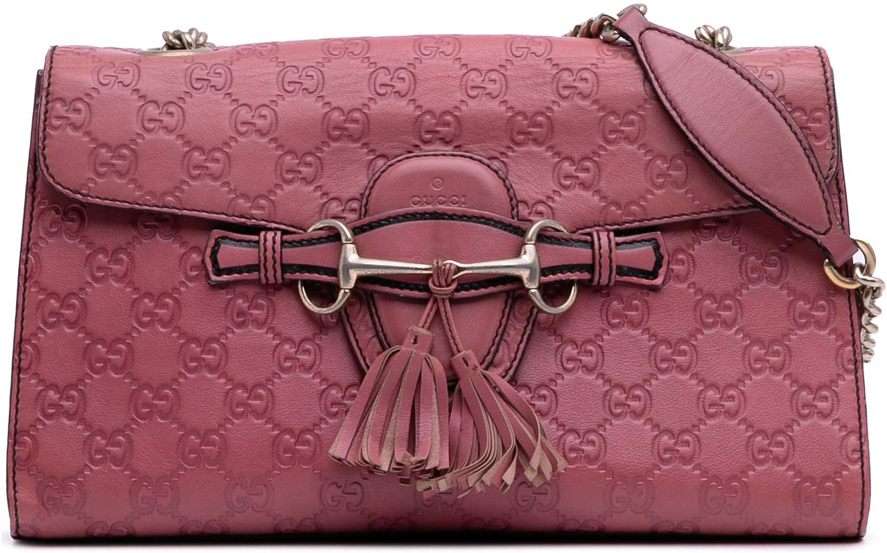 Gucci Medium Guccissima Emily Shoulder Bag Roze