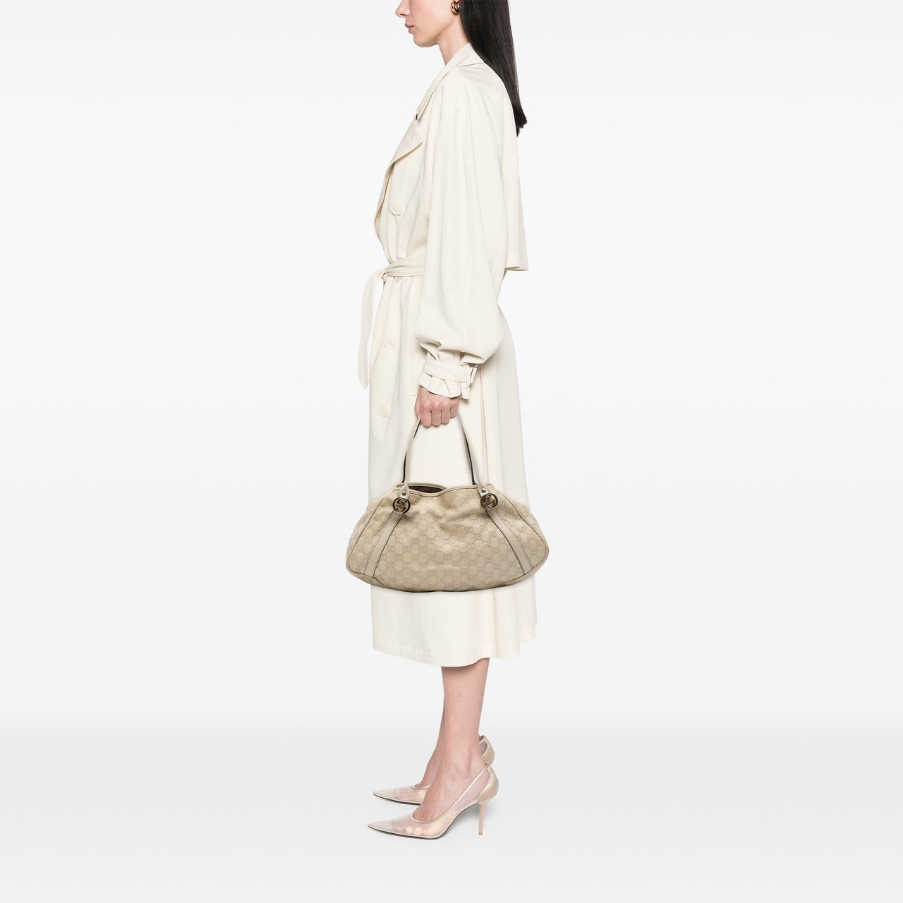Gucci Guccissima Twins Shoulder Bag Wit