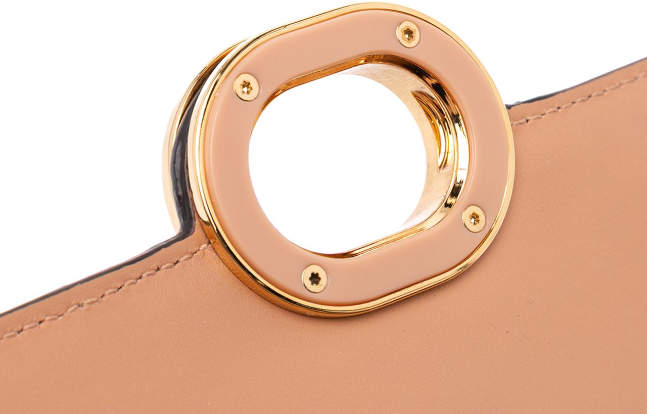 Gucci Mini Leather Deco Chain Shoulder Bag Bruin