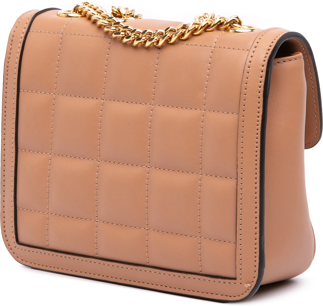 Gucci Mini Leather Deco Chain Shoulder Bag Bruin