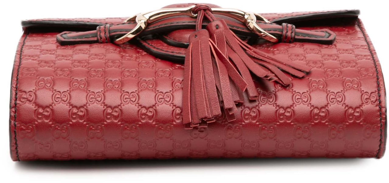 Gucci Mini Microguccissima Emily Crossbody Rood