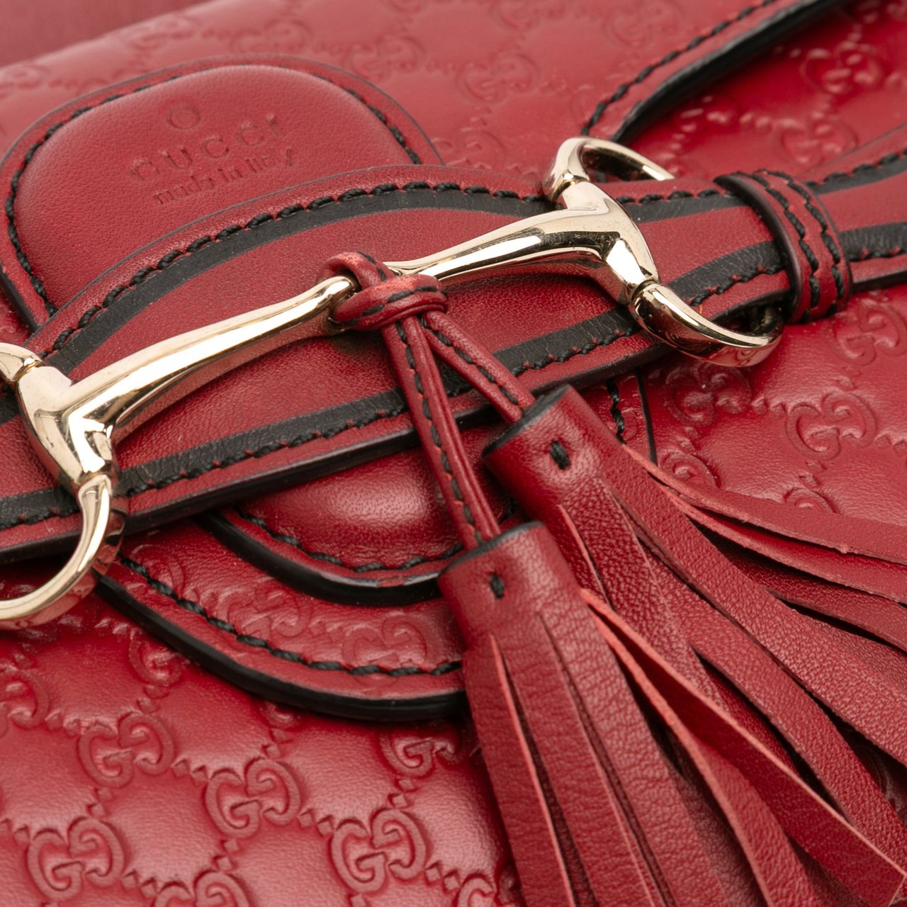 Gucci Mini Microguccissima Emily Crossbody Rood
