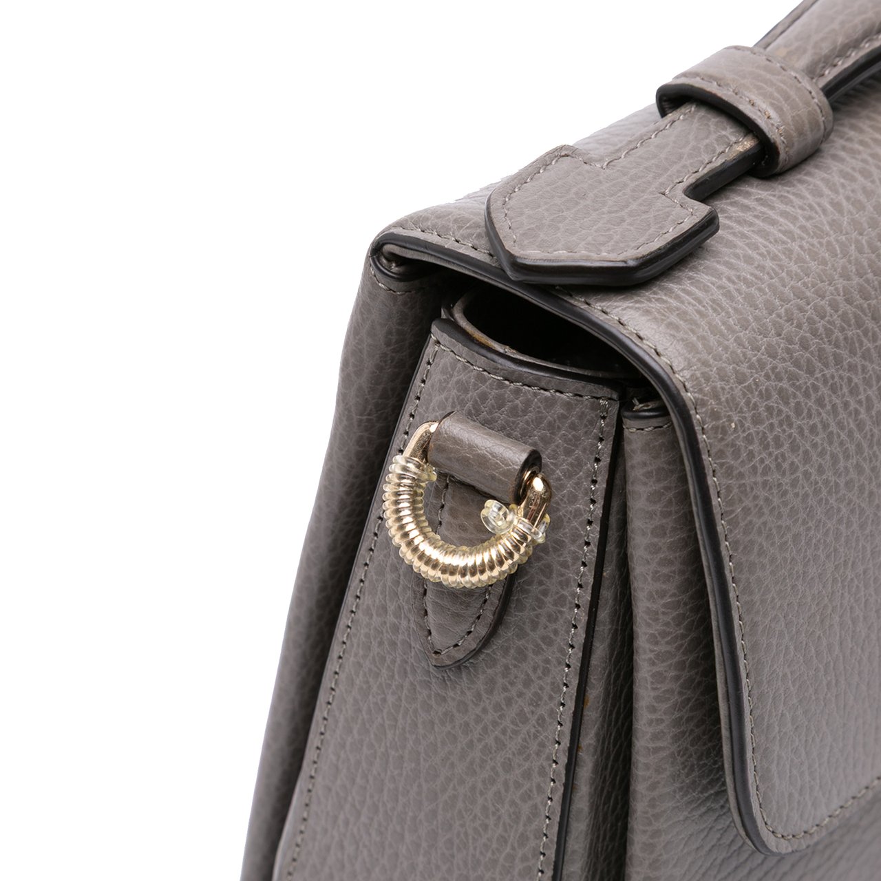Gucci Small Dollar Calf Interlocking G Satchel Grijs