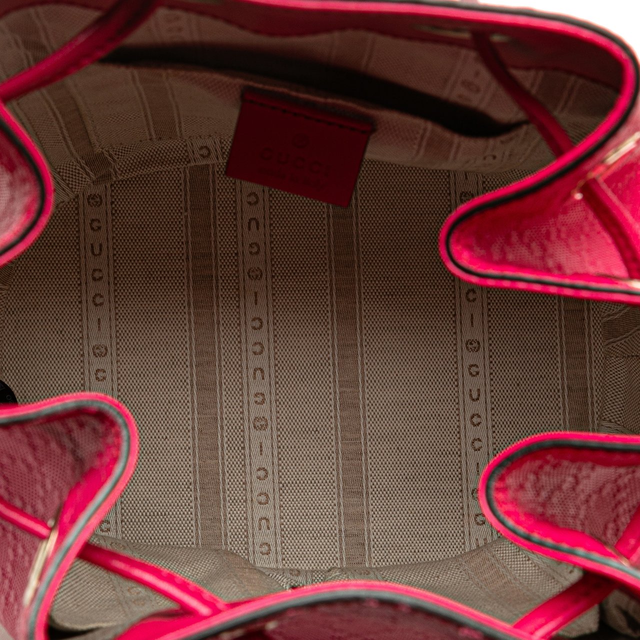 Gucci Diamante Leather Bright Bucket Bag Roze