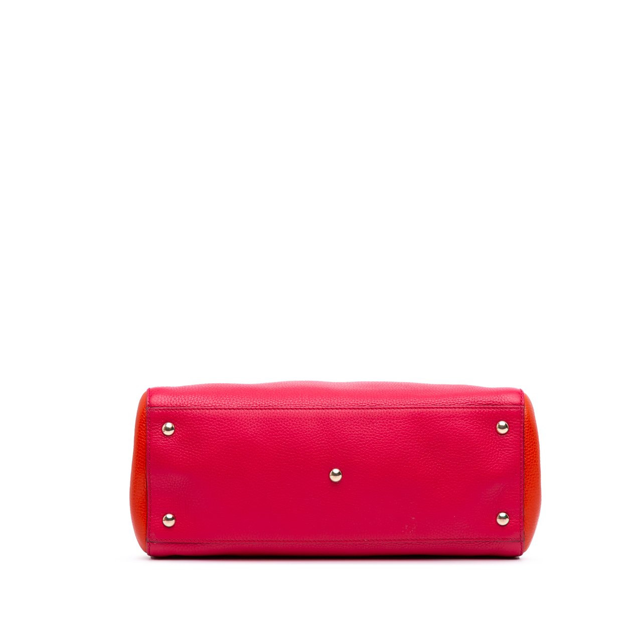 Gucci Medium Bicolor Calfskin Bamboo Shopper Satchel Rood