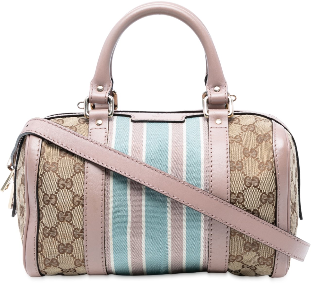 Gucci Small GG Canvas Web Joy Boston Bag Bruin