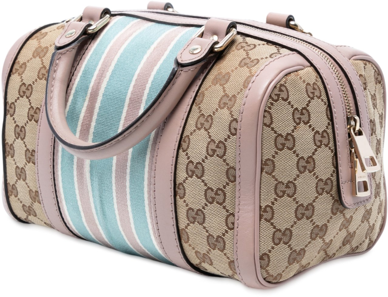 Gucci Small GG Canvas Web Joy Boston Bag Bruin