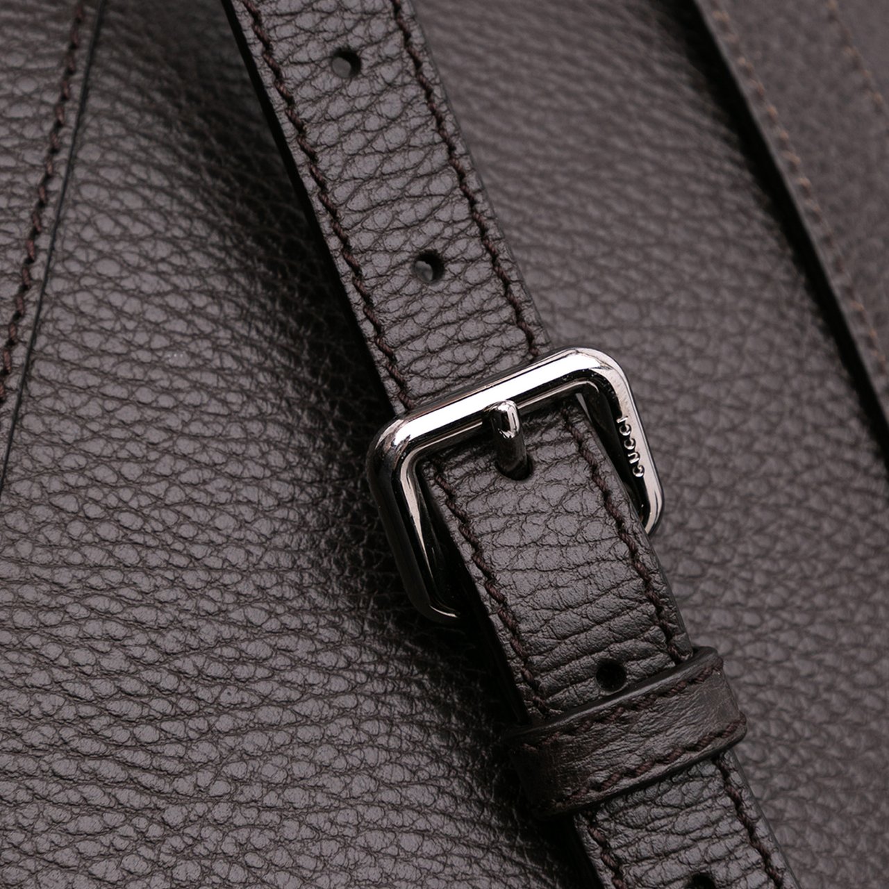 Gucci Large Leather GG Charm Dome Satchel Bruin