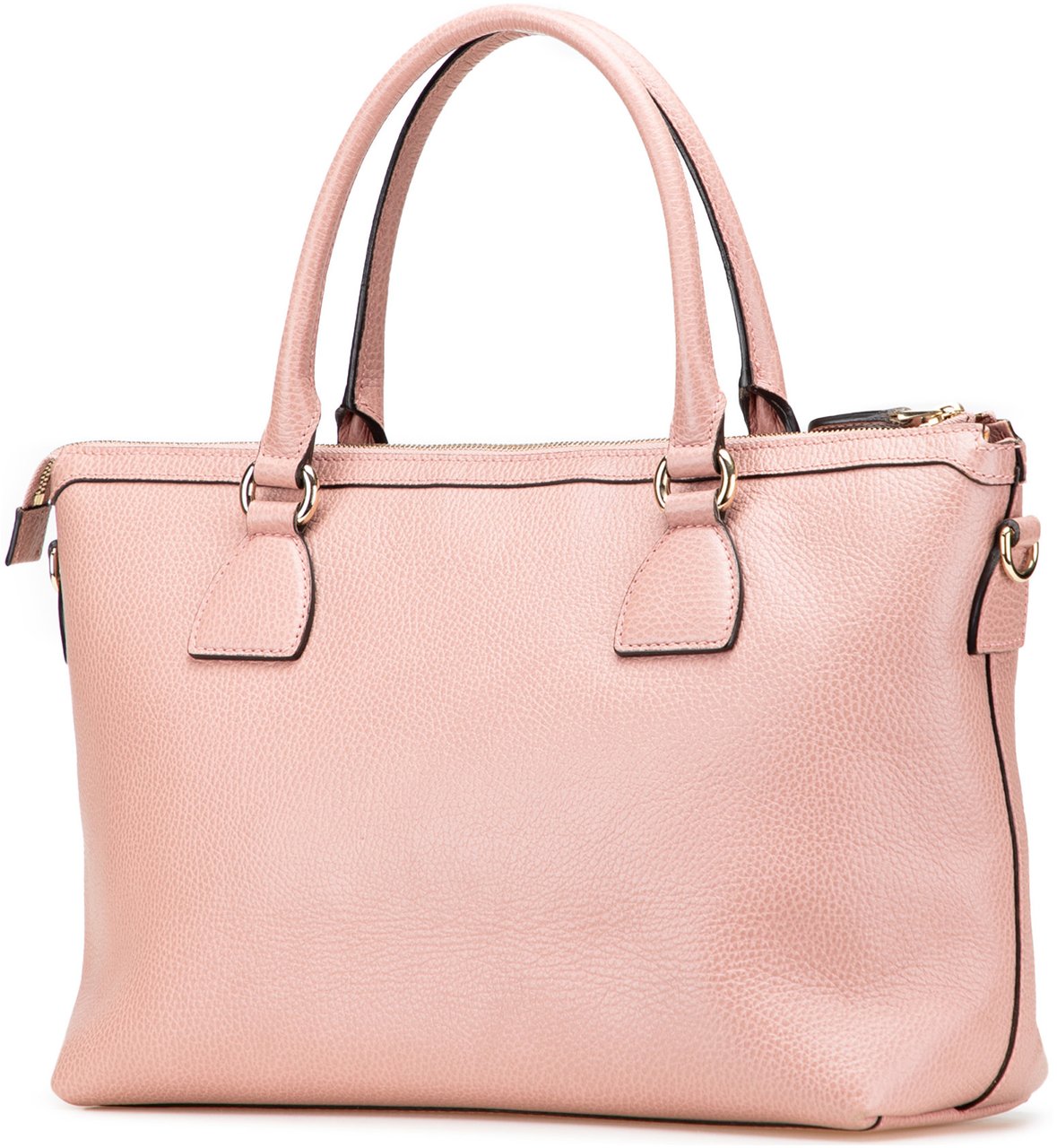 Gucci Dollar Calfskin GG Charm Satchel Roze