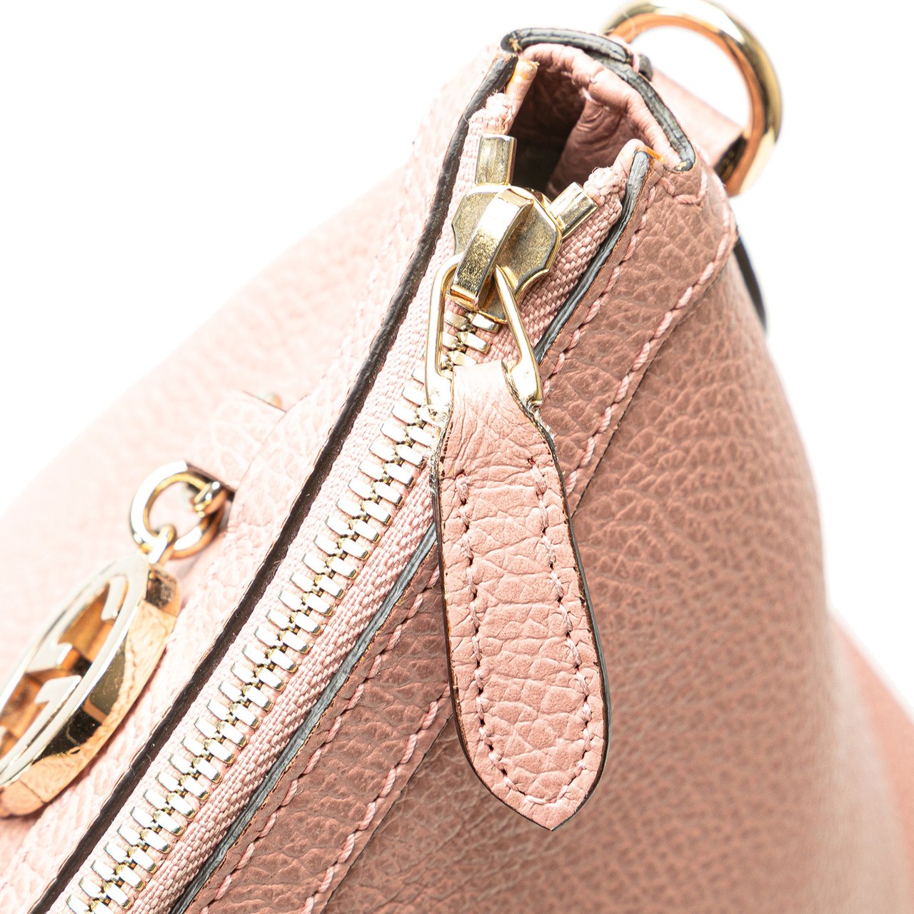 Gucci Dollar Calfskin GG Charm Satchel Roze