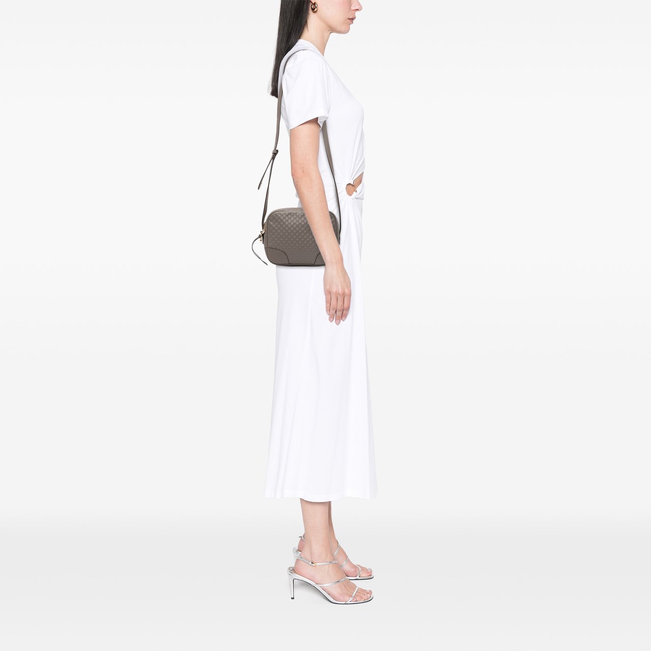 Gucci Microguccissima Bree Crossbody Grijs