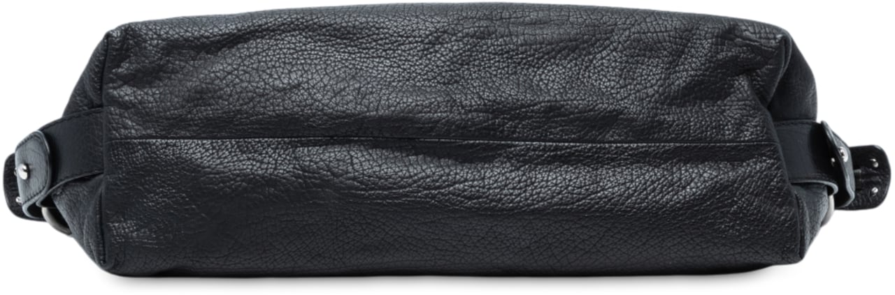 Gucci Medium Leather Bamboo Bar Tote Zwart