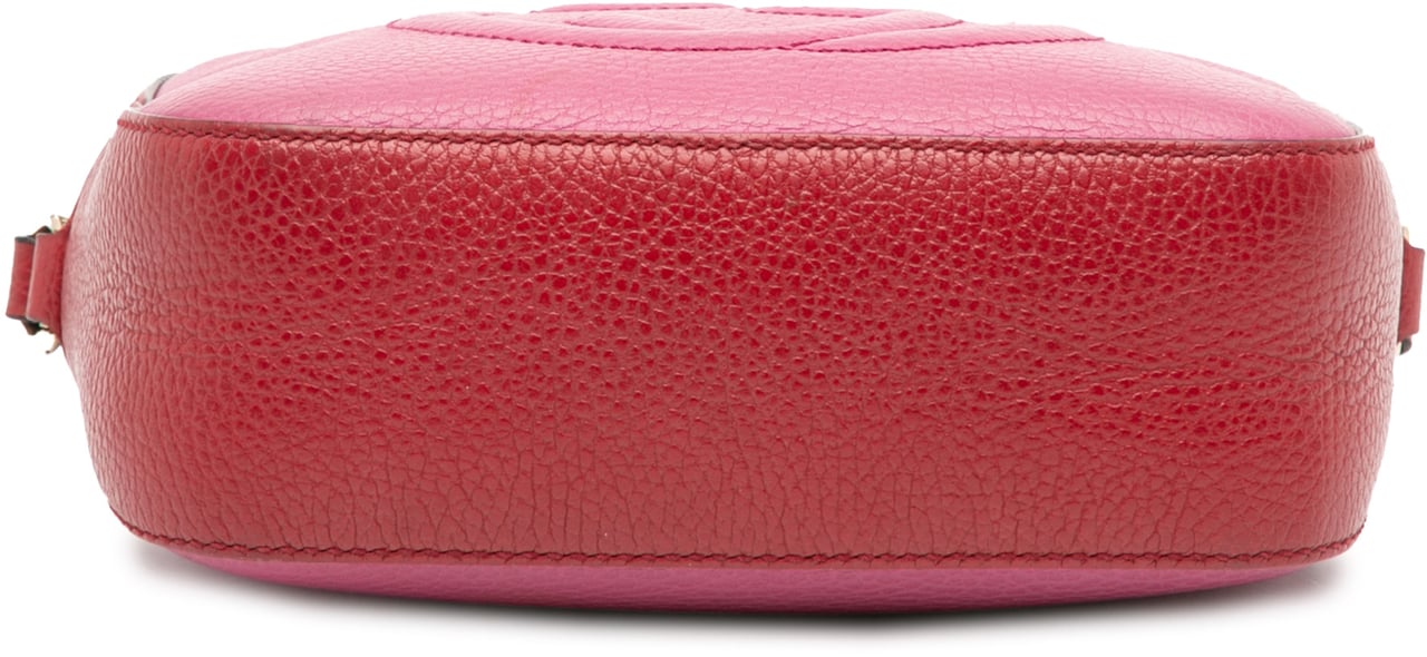 Gucci Small Bicolor Leather Soho Disco Crossbody Roze