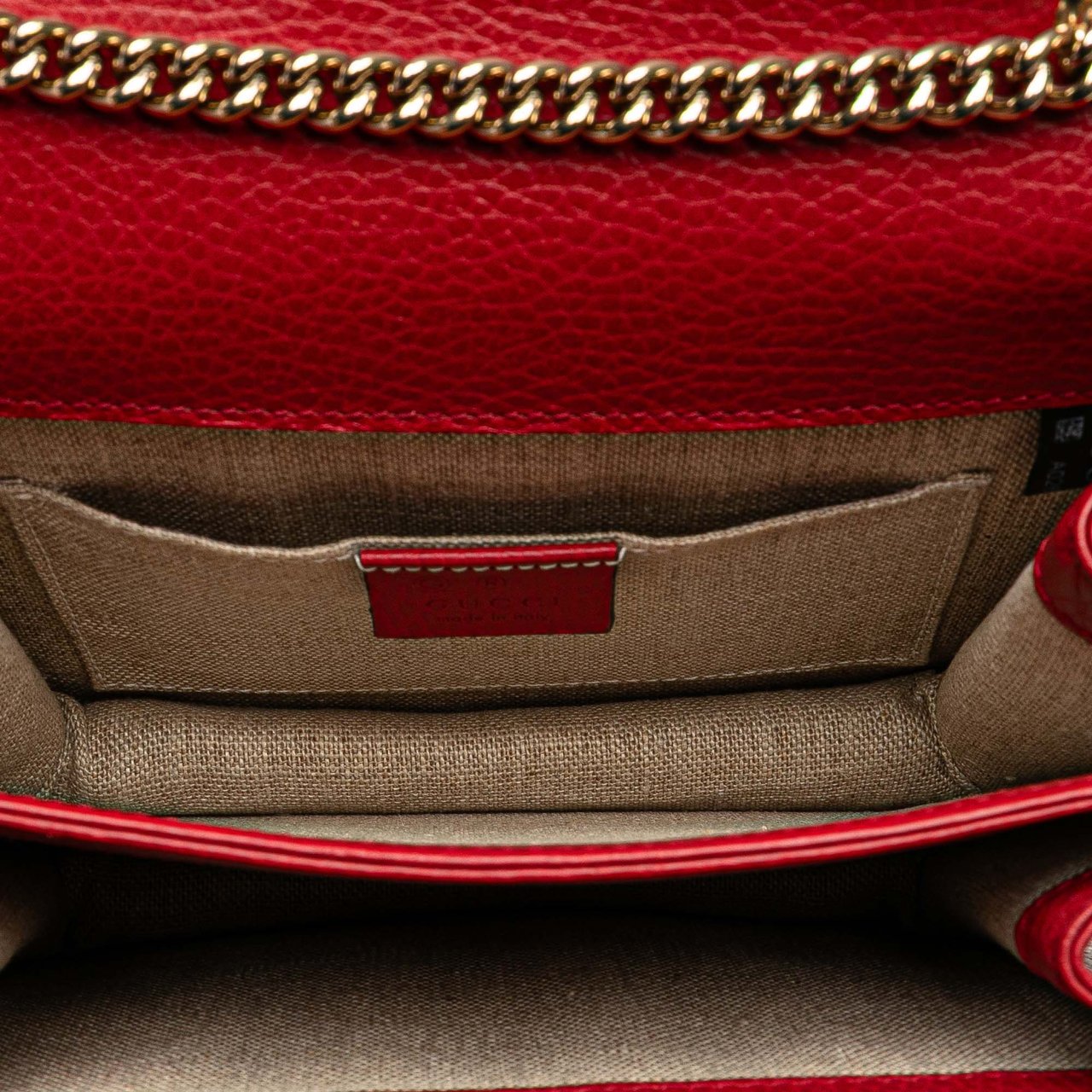 Gucci Small Dollar Calfskin Interlocking G Crossbody Rood