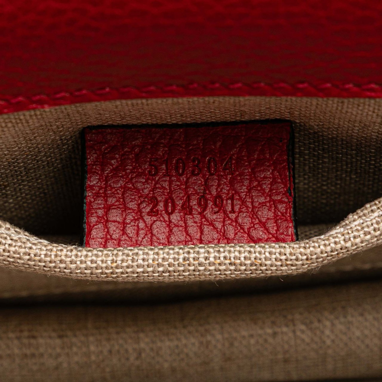 Gucci Small Dollar Calfskin Interlocking G Crossbody Rood