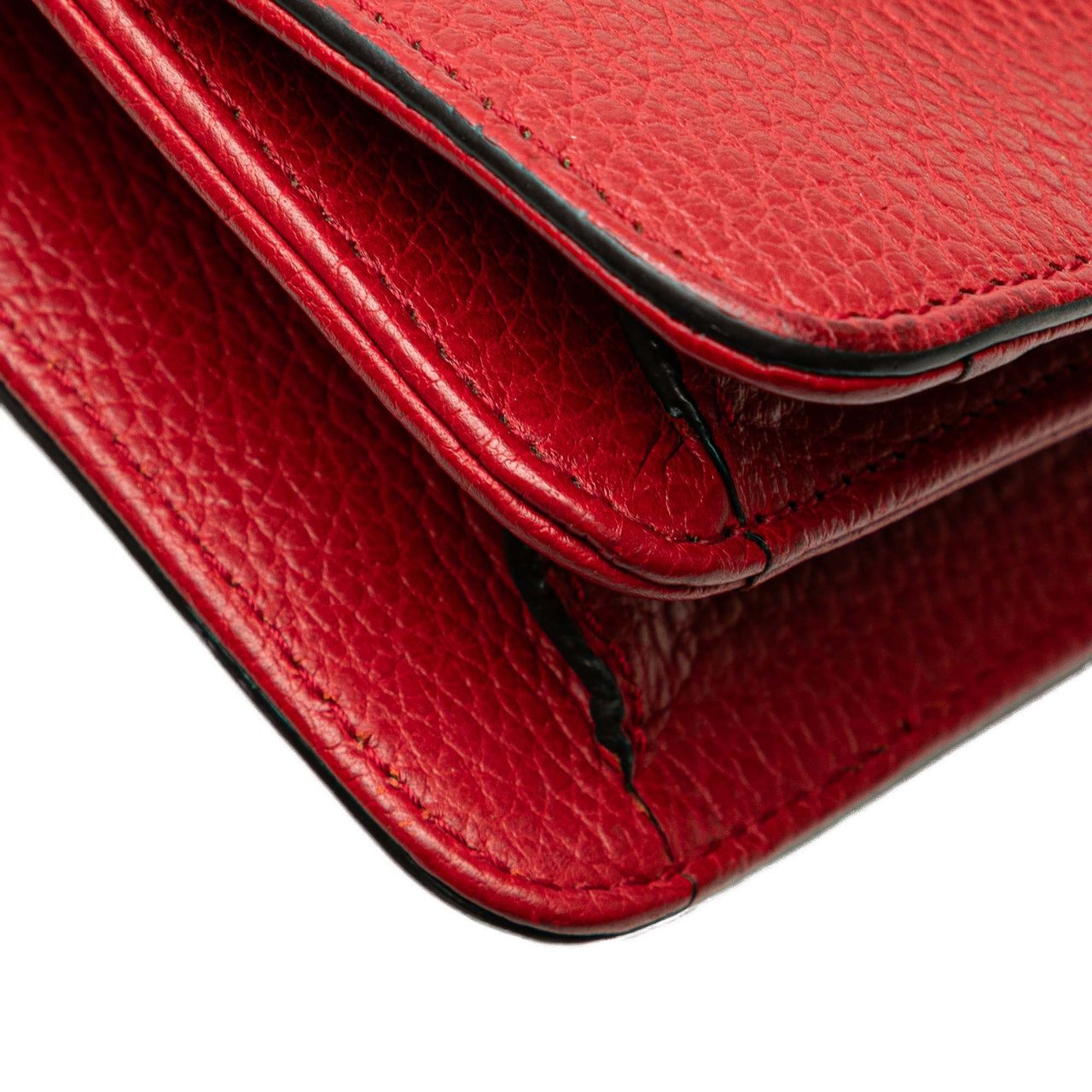 Gucci Small Dollar Calfskin Interlocking G Crossbody Rood