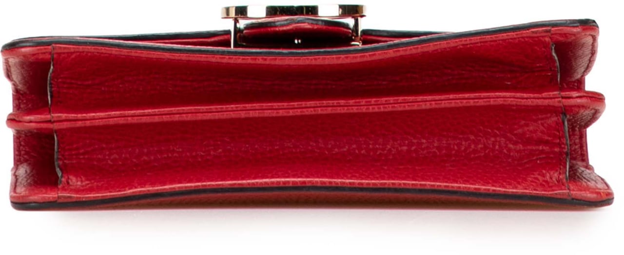 Gucci Small Dollar Calfskin Interlocking G Crossbody Rood