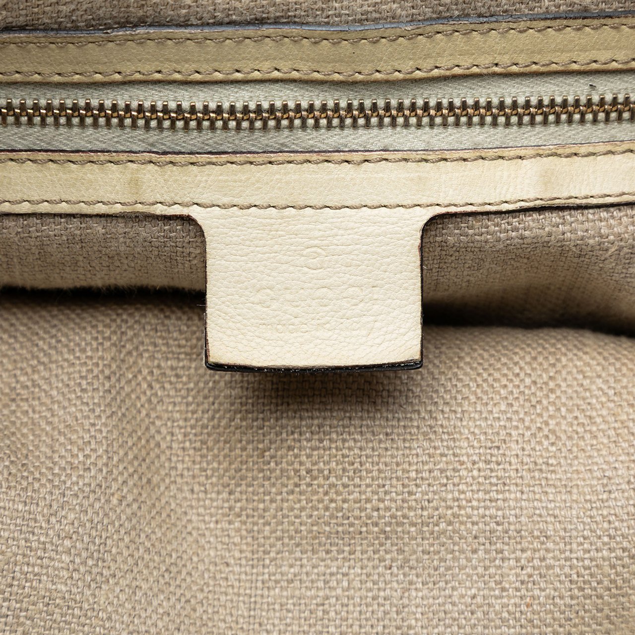 Gucci Leather Bamboo Horsebit Tote Wit