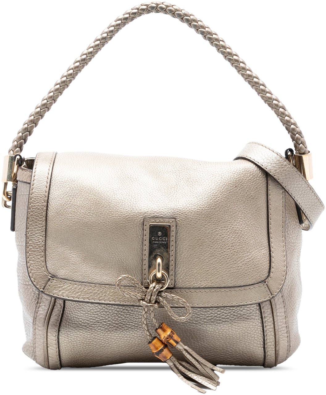 Gucci Leather Bella Satchel Goud