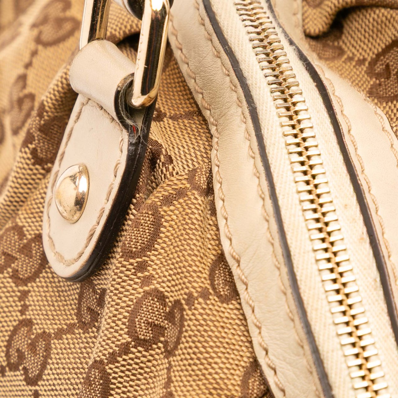 Gucci GG Canvas Sukey Satchel Bruin