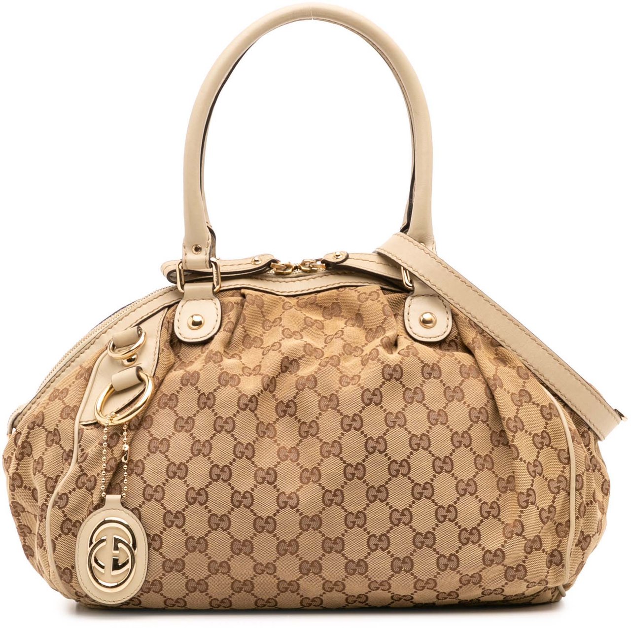 Gucci GG Canvas Sukey Satchel Bruin