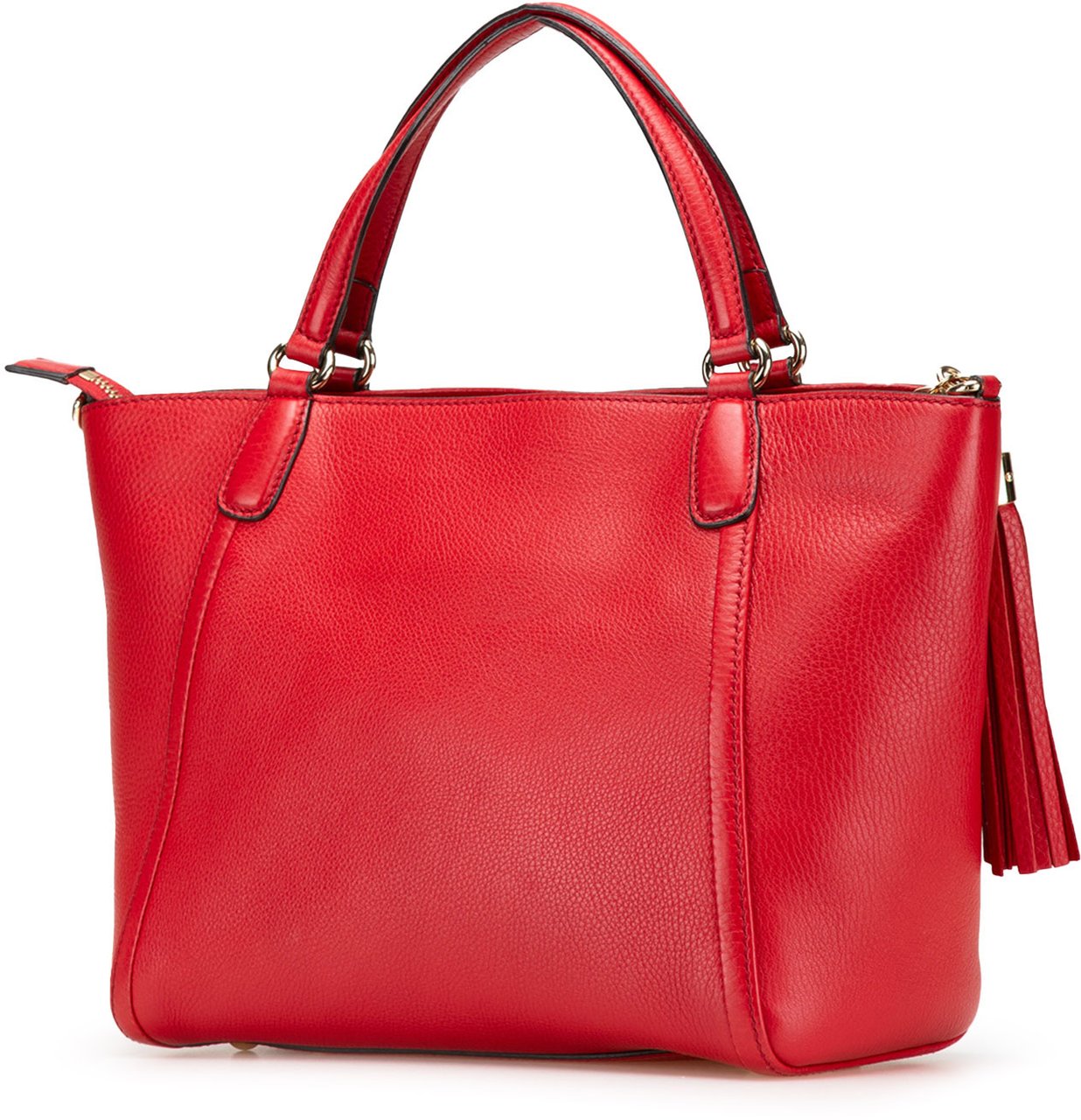Gucci Small Leather Soho Cellarius Satchel Rood