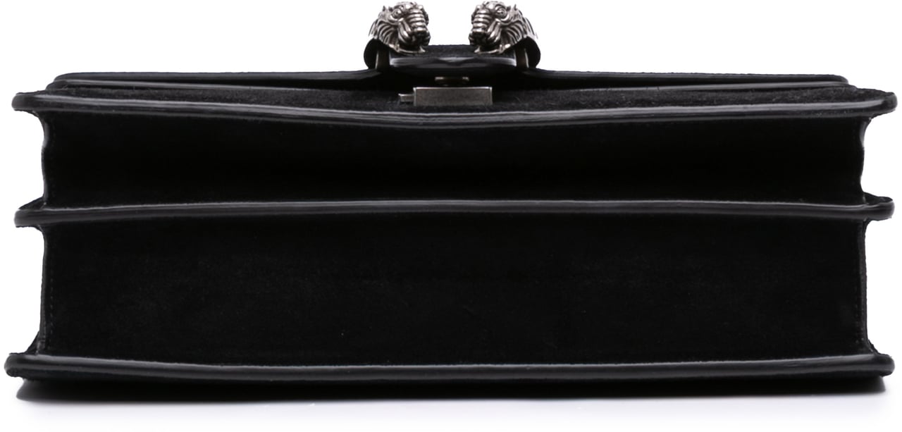 Gucci Small Velvet Dionysus Shoulder Bag Zwart