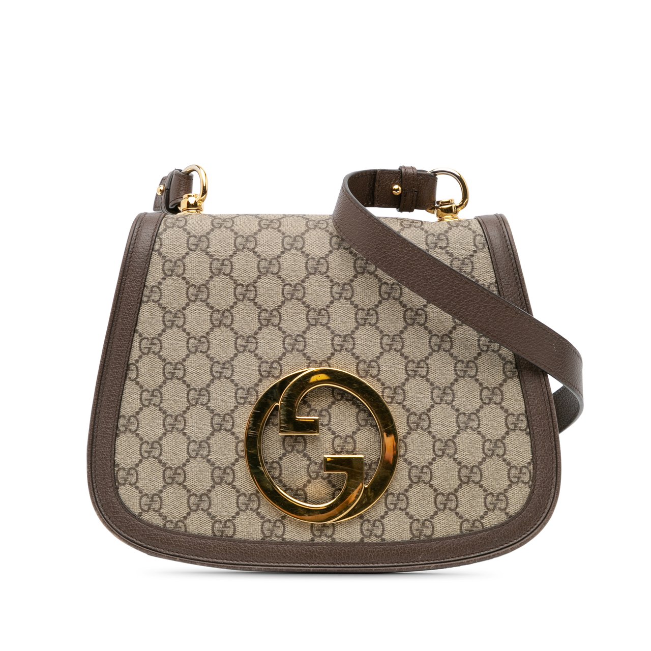Gucci Medium GG Supreme Blondie Crossbody Bruin
