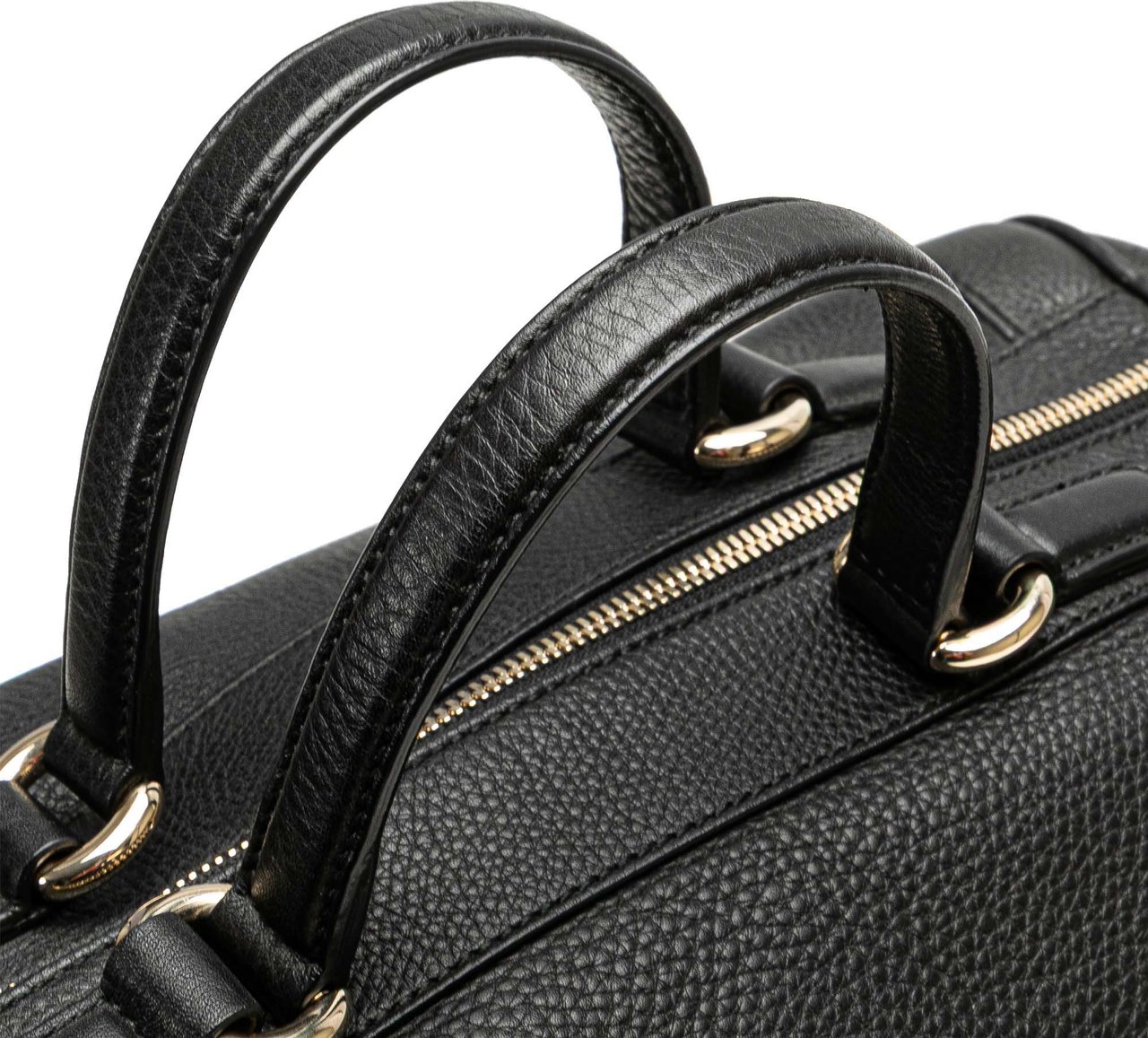 Gucci Medium Pebbled Calfskin Soho Boston Bag Zwart