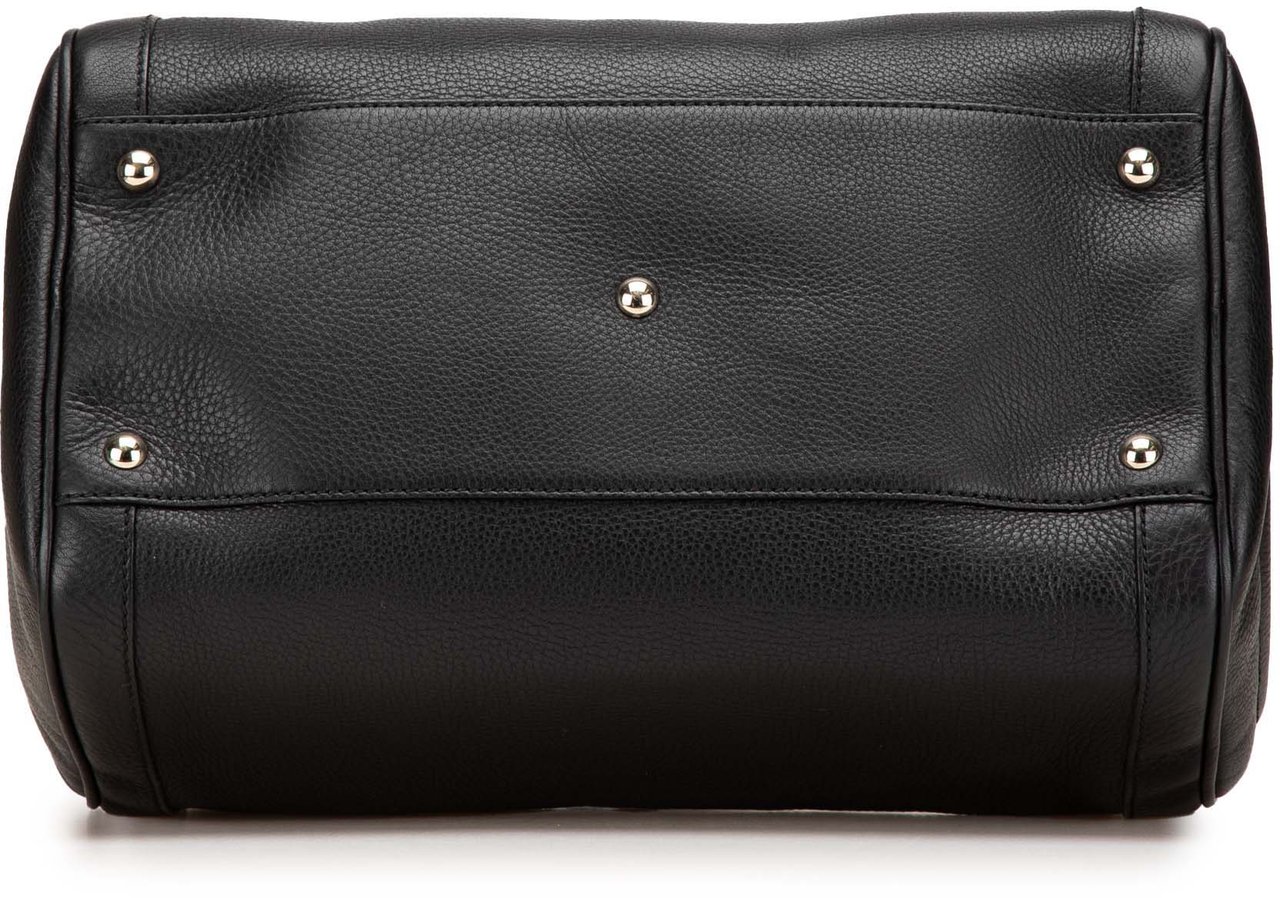 Gucci Medium Pebbled Calfskin Soho Boston Bag Zwart