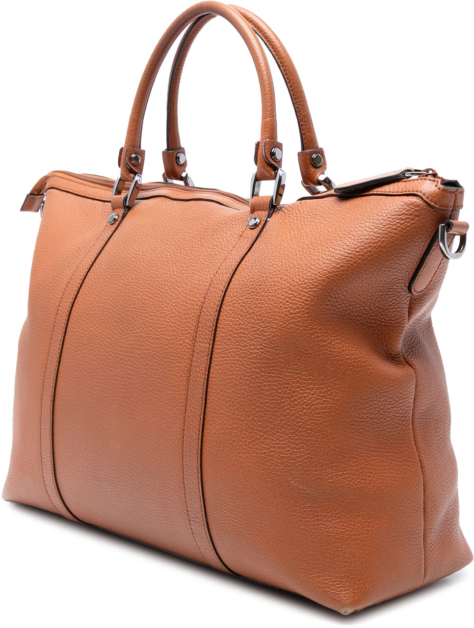 Gucci Leather GG Charm Satchel Bruin