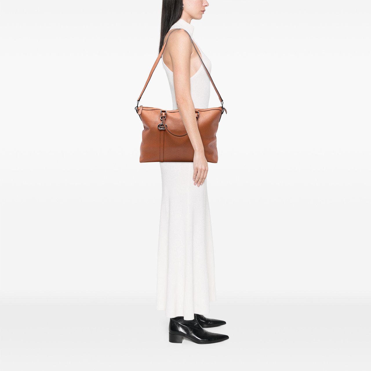 Gucci Leather GG Charm Satchel Bruin