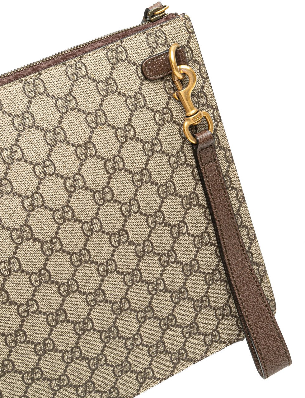 Gucci GG Supreme Web Butterfly Clutch Bruin
