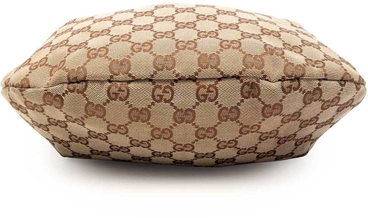 Gucci Studded GG Canvas Bamboo Hobo Bruin