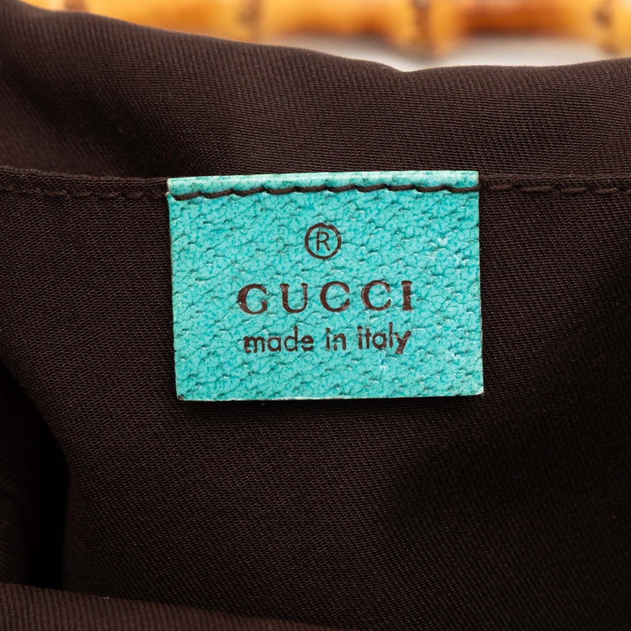 Gucci Studded GG Canvas Bamboo Hobo Bruin