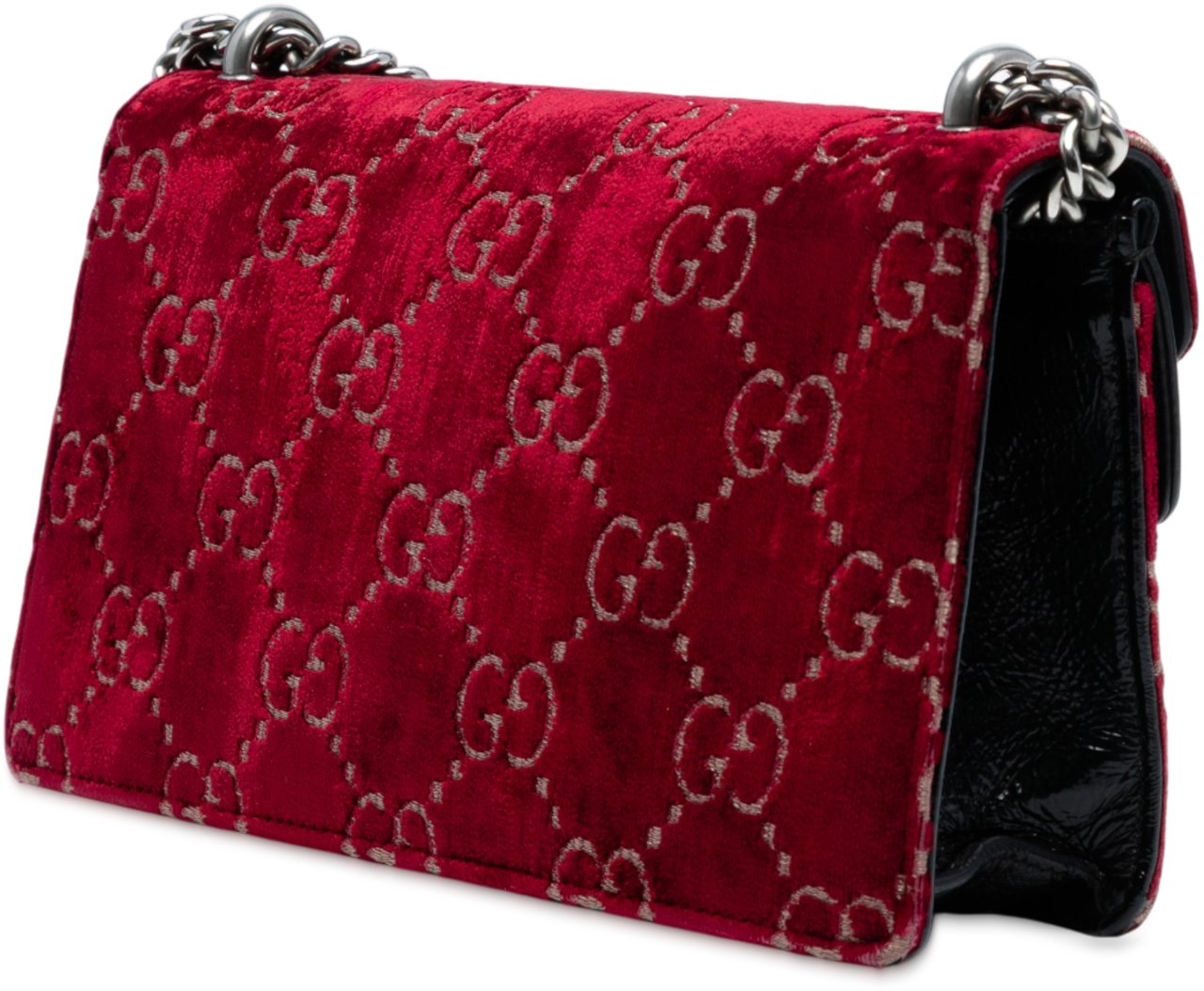 Gucci Medium GG Velvet Dionysus Crossbody Rood
