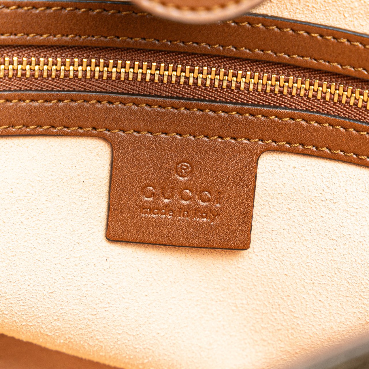 Gucci Small GG Supreme Satchel Bruin