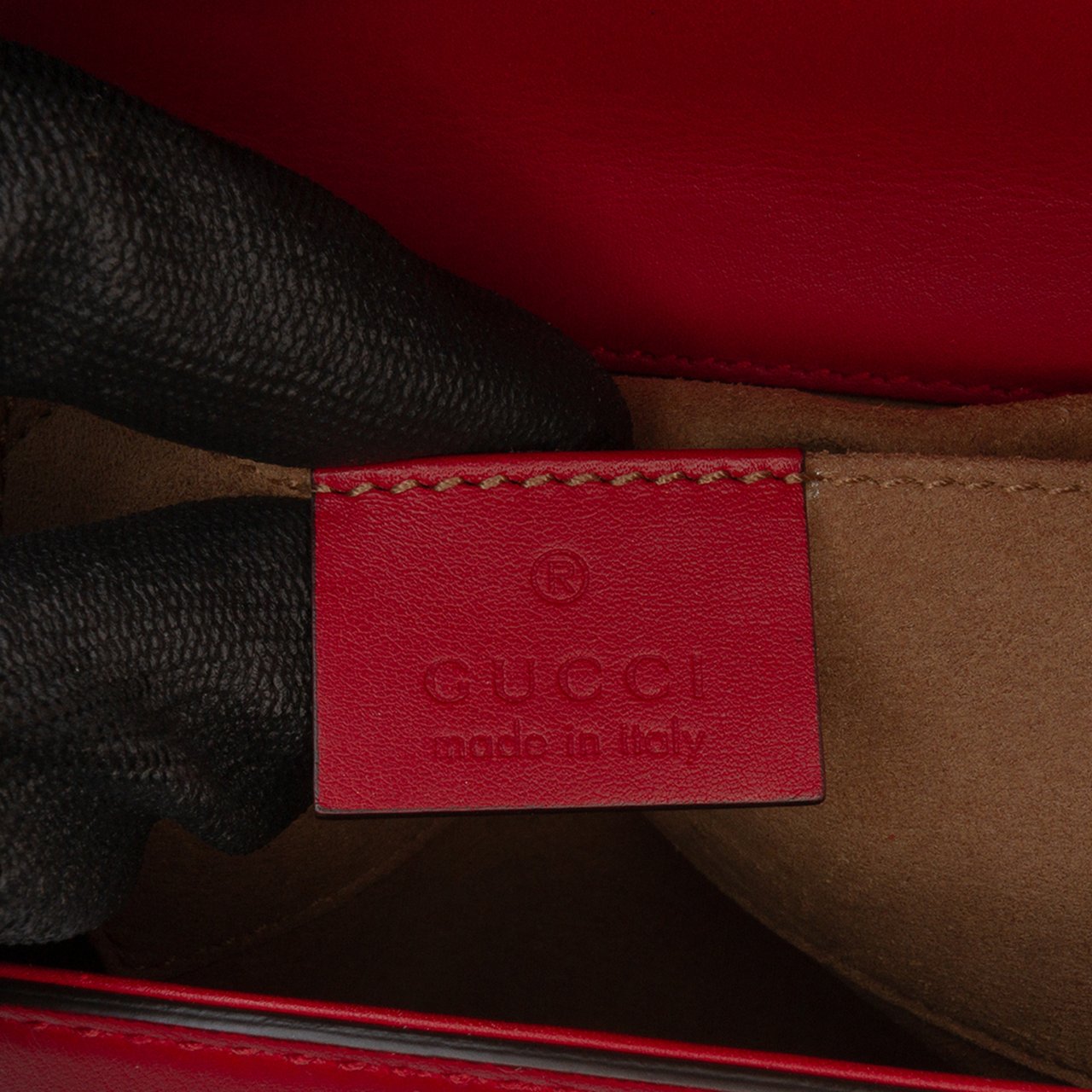 Gucci Small Leather Padlock Crossbody Rood