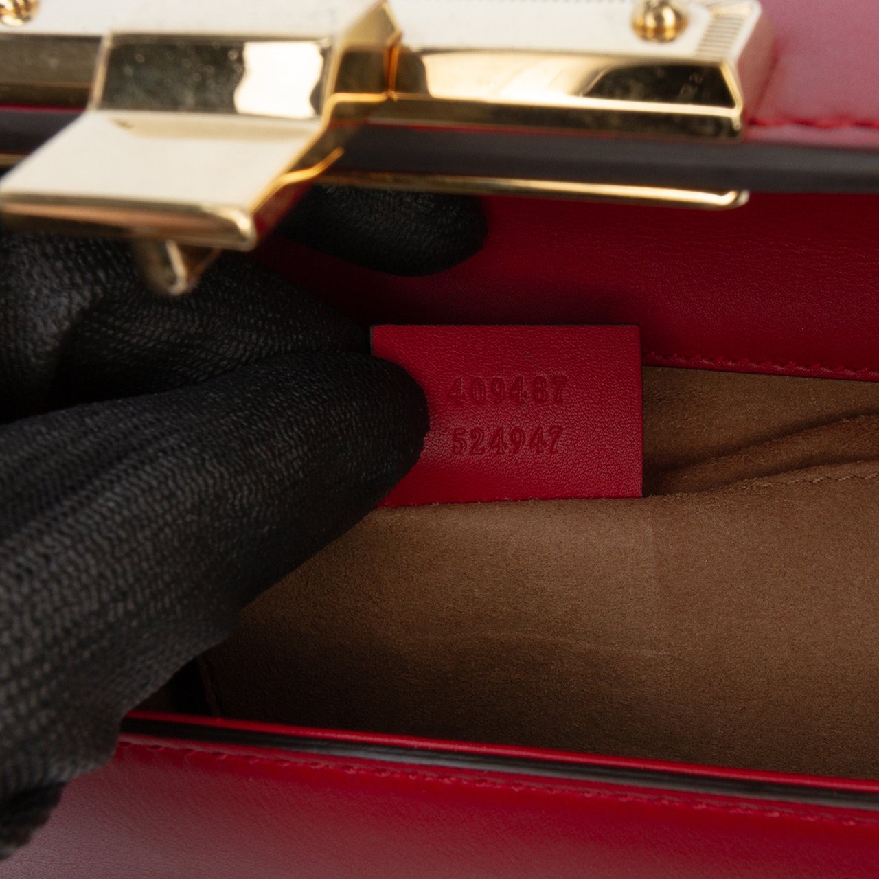 Gucci Small Leather Padlock Crossbody Rood