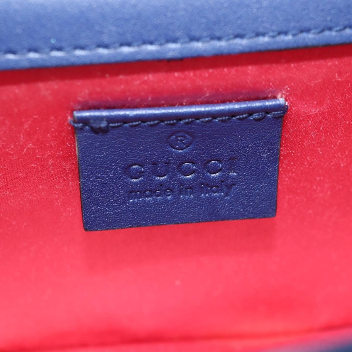 Gucci Gucci G Broadway Shoulder Bag Velvet with Crystals Small Blauw