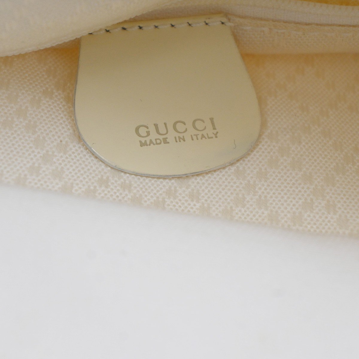 Gucci Gucci Convertible Bamboo Zip Tote Nylon Wit