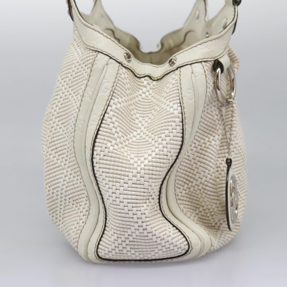 Gucci Gucci Sukey Tote Diamante Woven Raffia Medium Zilver